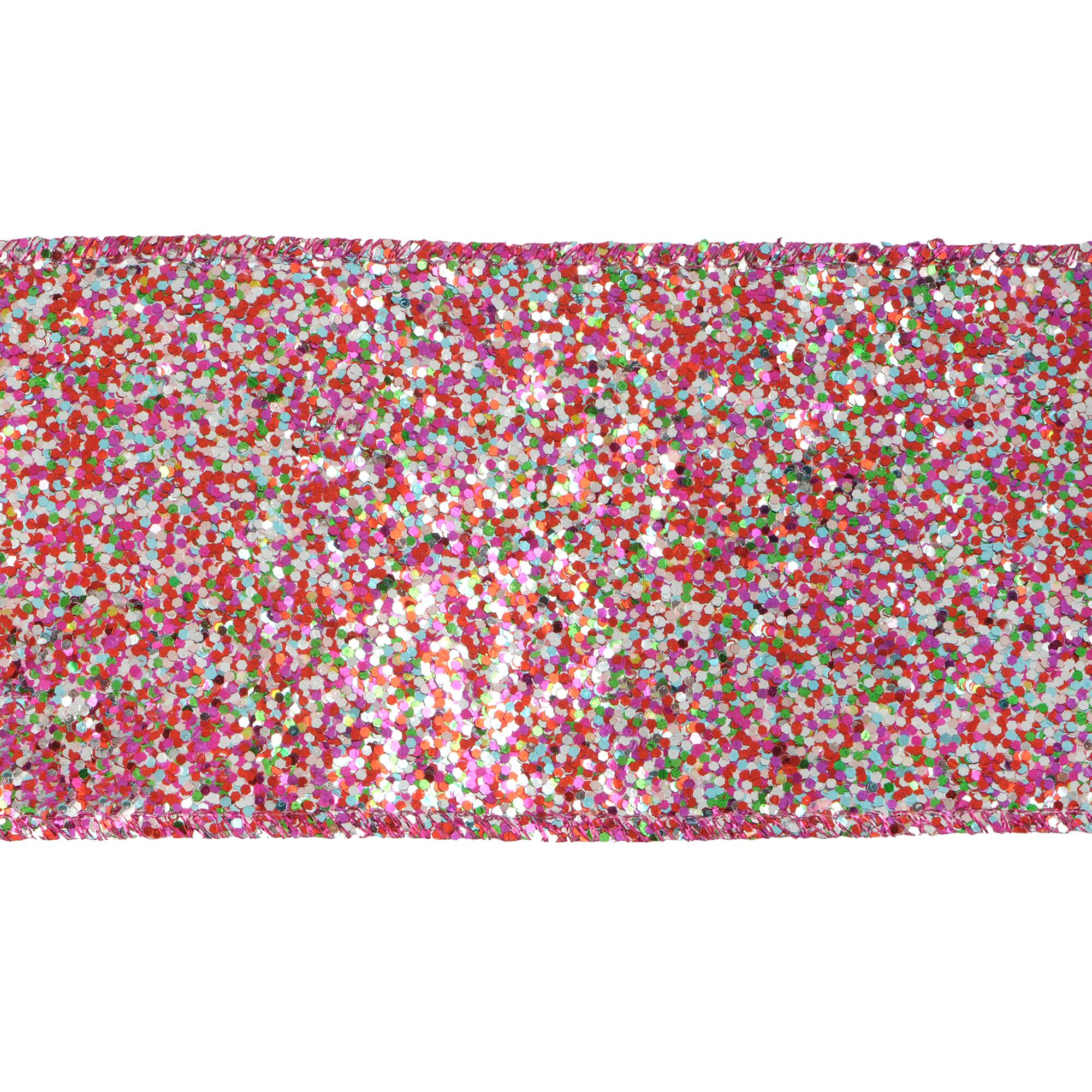 2.5" x 80ft. Pink Glitter Wired Jumbo Ribbon by Celebrate It®